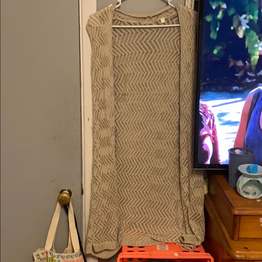 Long short sleeve cardigan